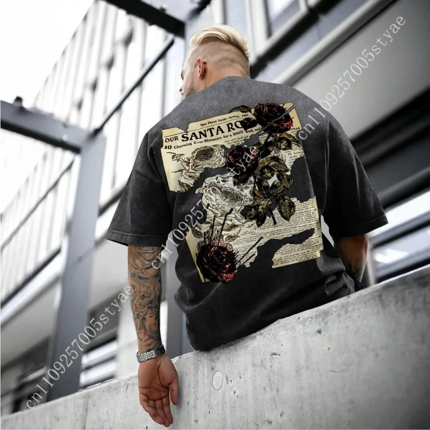 Erkek Asit Yıkama Tişörtü, Gen - Acid Wash Vintage Graphic T Shirt incelemesi ve fiyatı