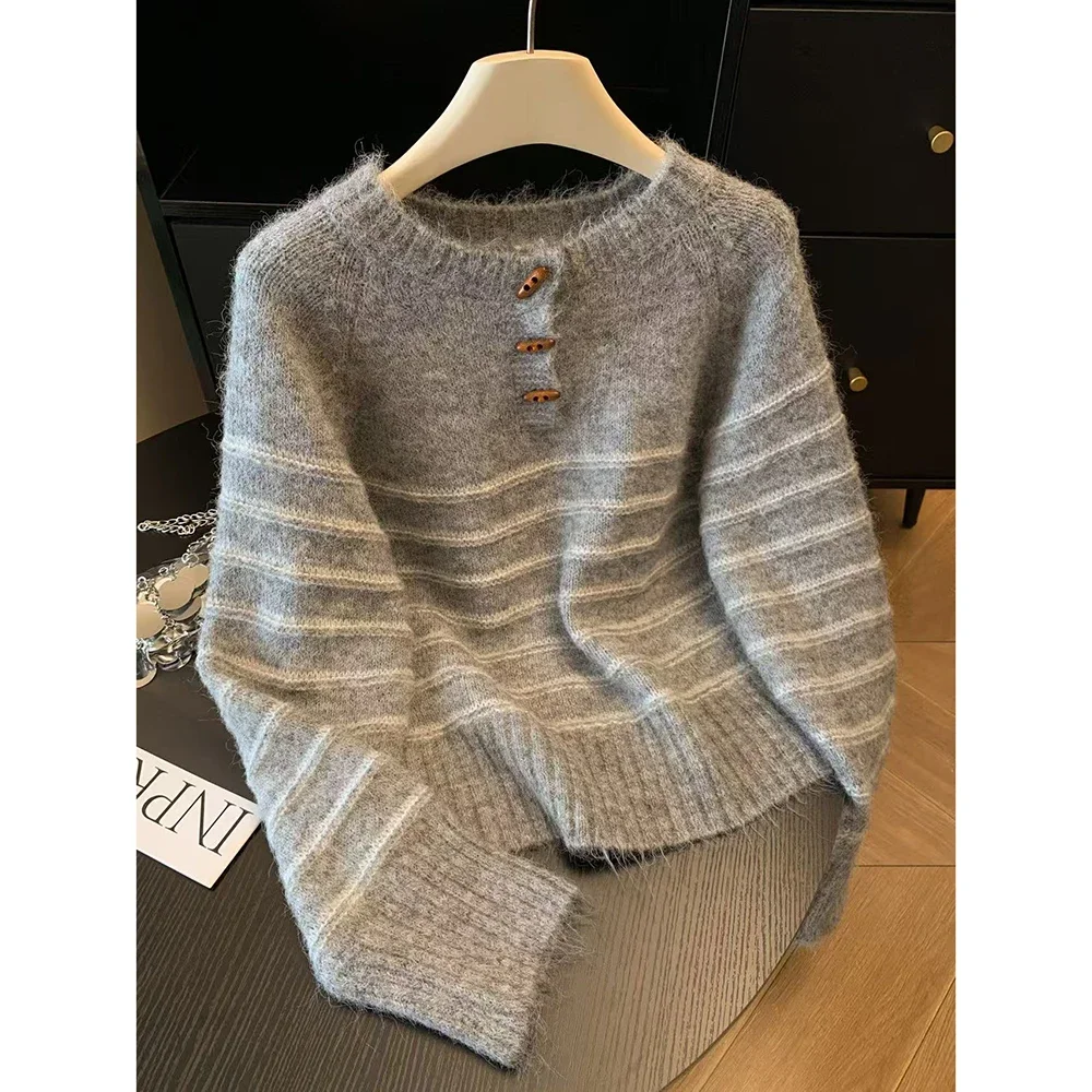 Sonbahar Kış Kadın Çizgili Yün - Shirts incelemesi ve fiyatı