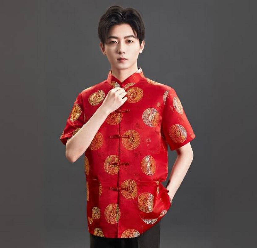 Yeni Çin Tarzı Nakışlı Saten T - Mens Satin Silk Dress Shirt incelemesi ve fiyatı